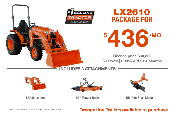 Kubota Tractor Package Specials